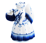 Скульптура Лиса с корзинкой (гжельЗАО) Скульптура Лиса с корзинкой (гжельЗАО)